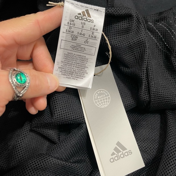 NWT Women Size Small Adidas Essentials 3-Stripes Multi-sport Track Jacket Black - Picture 10 of 13